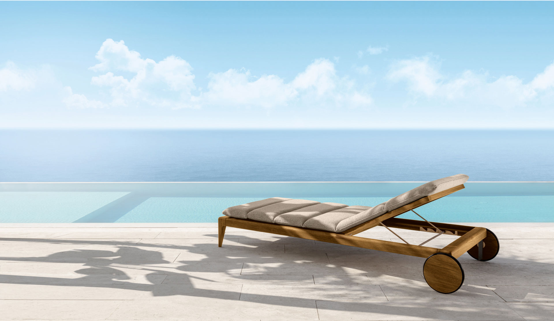 Cruise//Teak Sunbed | Italian garden furniture: Talenti