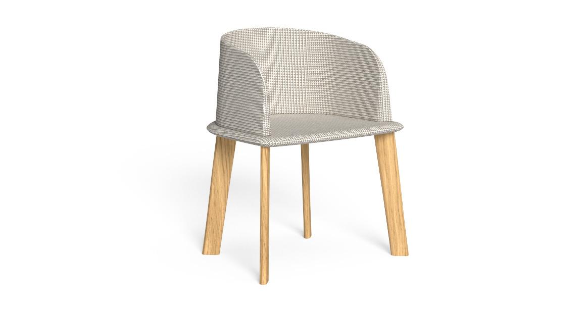 CleoSoft//Wood Padded tube chair