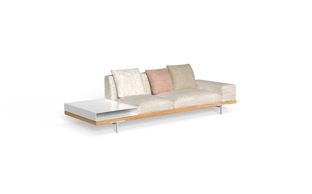 sofa sx 3 seater fabric arm + shelf