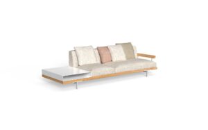 sofa sx 3 seater wood arm + shelf
