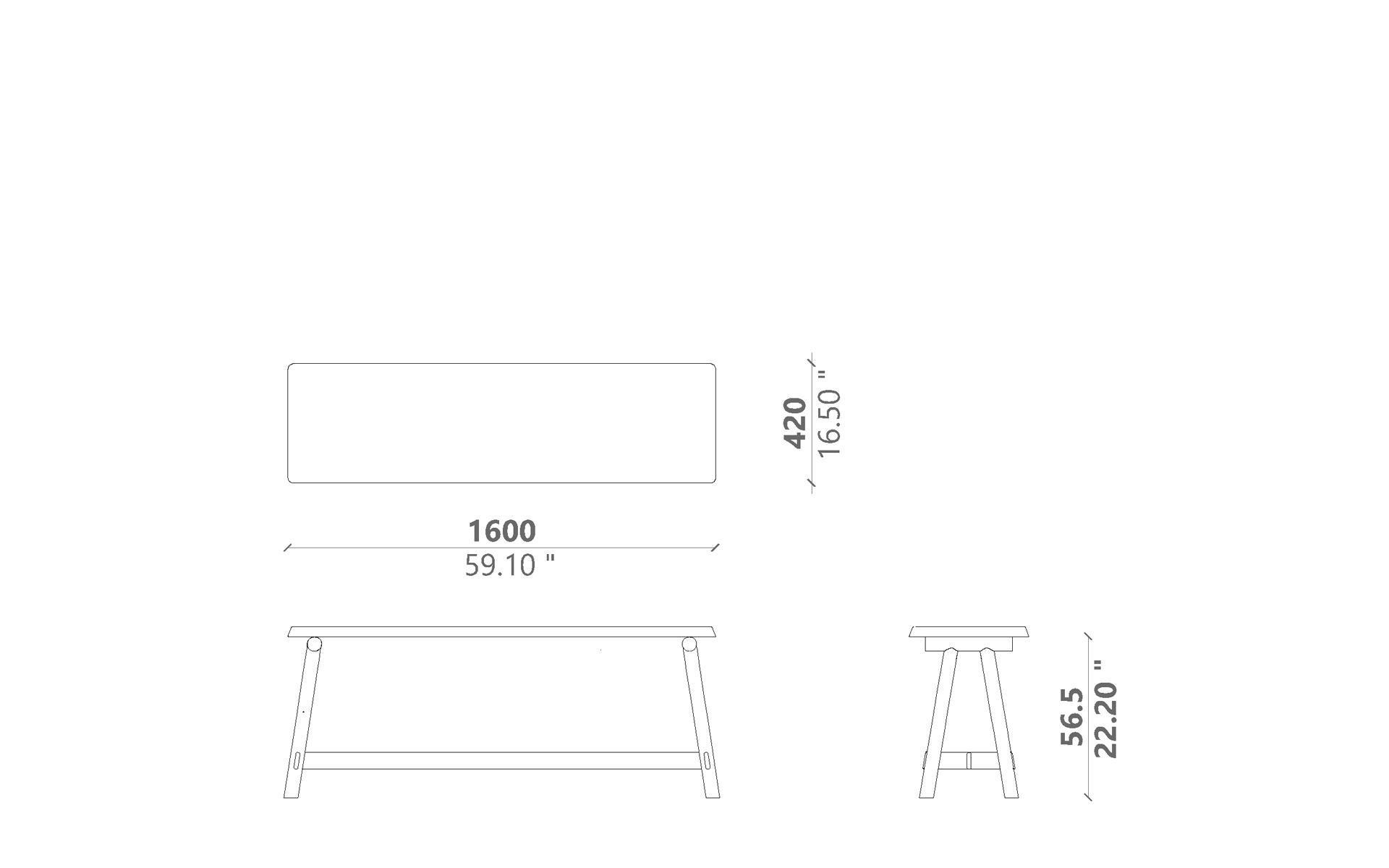 Hydra consolle 160x42x60H