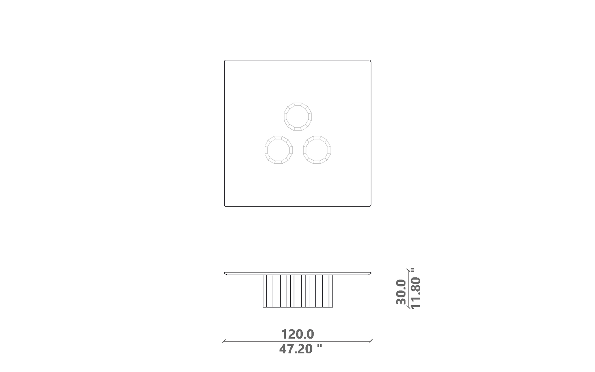 Salinas Coffee table 120x120