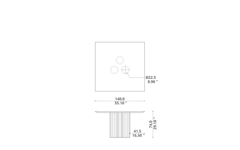 Salinas Dining table 140x140