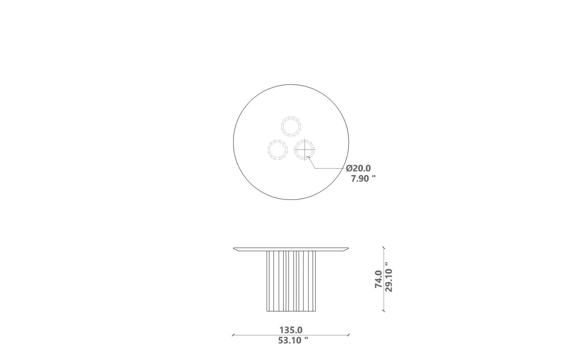 Salinas Dining table d135