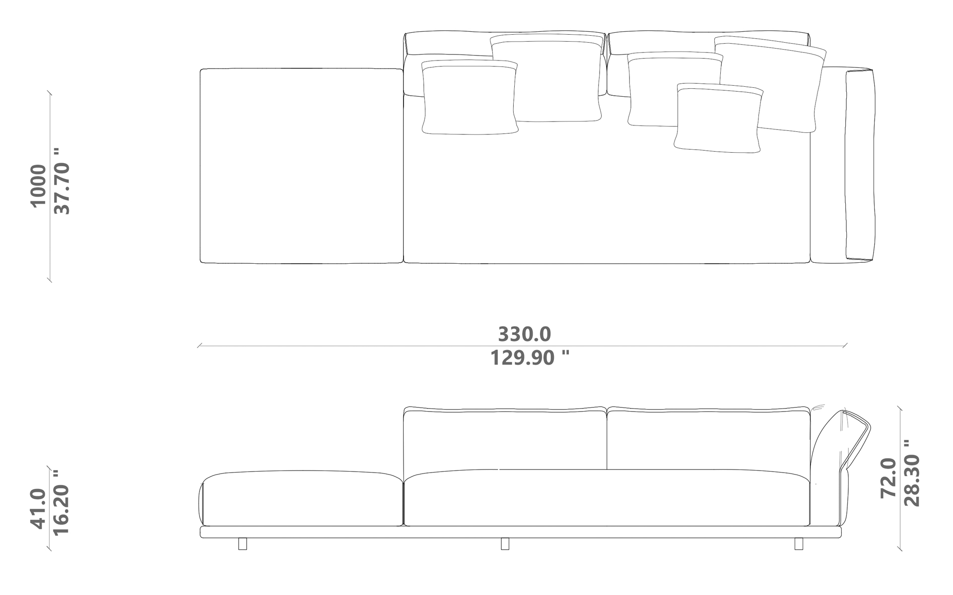 Elton sofa end-corner 03 sx