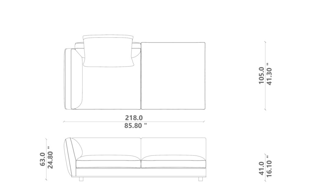 Miles sofa end/ corner 02 dx